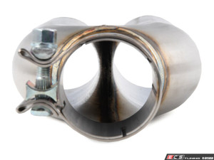 Turner Motorsport Single Wall Straight Cut Exhaust Tip - 2.5 Inlet - 3.0 OD - Stepped Right - Brushed