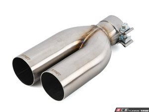 Turner Motorsport Single Wall Straight Cut Exhaust Tip - 2.5 Inlet - 3.0 OD - Stepped Right - Brushed