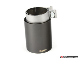 Turner 4" Universal Double Wall Exhaust Tip W/ Polished Black Chrome Finish