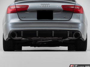 Audi C7 A6 S-Line Rear Diffuser - Gloss Black