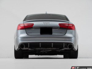 Audi C7 A6 S-Line Rear Diffuser - Gloss Black
