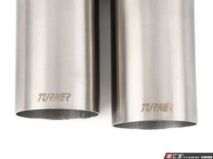 Turner Motorsport Single Wall Straight Cut Exhaust Tip - 2.5 Inlet - 3.0 OD - Stepped Left - Brushed