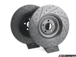 Front V5 Dimpled & Slotted Brake Rotors - Set (400x38)
