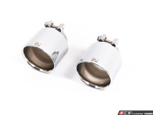 Rennline Universal 4" Exhaust Tip - Silver - Priced Each
