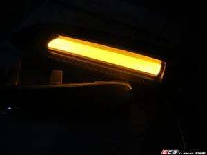 Black Line Lens Amber Flash LED Turn Signal Set