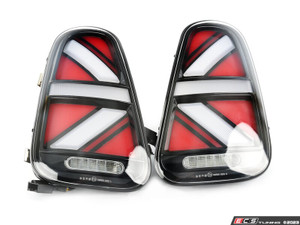 MINI Cooper Union Jack LED Clear/Black Led Taillights R50 R52 R53 2002-2008 - Set