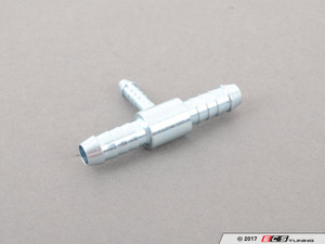 Metal Vacuum Connector - M7-8 To M4-5 Metric TEE Hose Connector With Two 7mm To 8mm Barbs And One 4mm To 5mm Barb