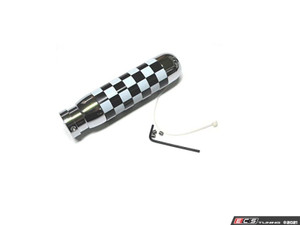 Emergency Brake Checkered Style Handle - Aluminum / ABS Plastic