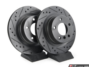 Rear V5 Drilled & Slotted Brake Rotors - Set (300x20) - ES4668972