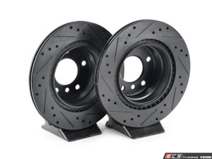 Rear V5 Drilled & Slotted Brake Rotors - Set (300x20) - ES4668972