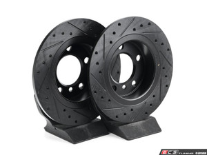 Rear V5 Drilled & Slotted Brake Rotors - Set (280x10) - ES4668450