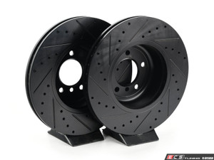 Front V5 Drilled & Slotted Brake Rotors - Set (348x30) - ES4669145