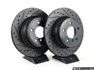 Rear V5 Drilled & Slotted Brake Rotors - Set (320x20) - ES4668948