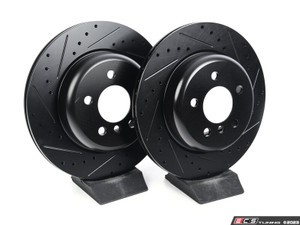 Rear V5 Drilled & Slotted Brake Rotors - Set (330x20) - ES4668640