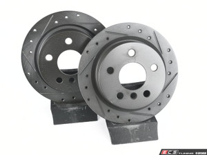 Rear V5 Drilled & Slotted Brake Rotors - Set (259x10) - ES4668453