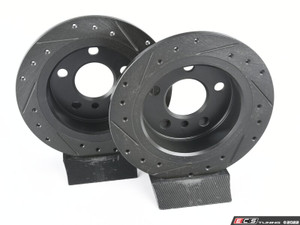 Rear V5 Drilled & Slotted Brake Rotors - Set (259x10) - ES4668453