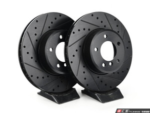 Front V5 Drilled & Slotted Brake Rotors - Set (324x30) - ES4669100