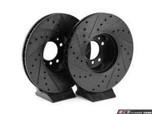 Front V5 Drilled & Slotted Brake Rotors - Set (324x30) - ES4669154