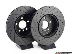 Rear V5 Drilled & Slotted Brake Rotors - Set (345x24) - ES4669078