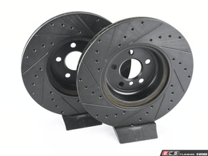 Rear V5 Drilled & Slotted Brake Rotors - Set (345x24) - ES4669075
