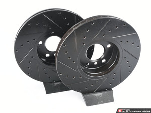 Front V5 Drilled & Slotted Brake Rotors - Set (332x30) - ES4669094
