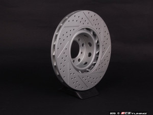 Brake Rotor - Cross Drilled & Slotted Geomet Coated - Right - ES2194322