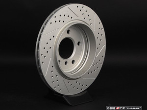 Brake Rotor - Cross Drilled & Slotted Geomet Coated - Right - ES2194028