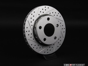 Brake Rotor - Cross Drilled & Slotted Geomet Coated - Right - ES2189717