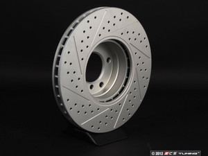 Brake Rotor - Cross Drilled & Slotted Geomet Coated - Left - ES2194198