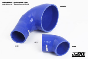 do88 SAAB 900 Turbo T8 Cat 1986-1989 Inlet hoses Black - do88-kit132S