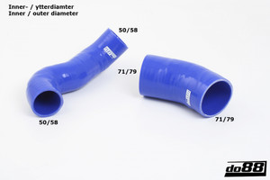 do88 Ford Focus RS MKII Air filter box hoses Black - do88-kit136S