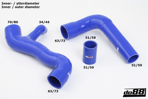do88 Ford Focus RS MKII Pressure hoses with symposer Blue - do88-kit137-MS-B