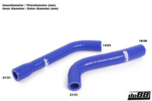 do88 SAAB 900 Turbo Bosch LH with cat 1985-1993, Idle control hoses Blue - do88-kit152B