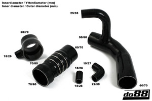 do88 Audi Quattro 20v Pressure hoses Black - do88-kit66S