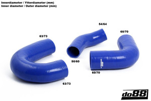 do88 Volvo S40/V40 2.0T/T4 98-04 Pressure hoses Red - do88-kit6R