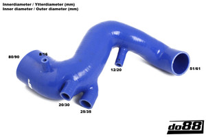 do88 Audi S3 TT 1.8T Turbo inlet hose Blue - do88-kit82B