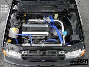 do88 SAAB 9000 1992-98 Heater hoses Blue - do88-kit86B