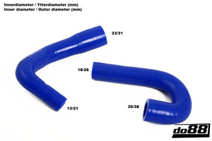 do88 SAAB 9000 Turbo 91-98 Idle valve hoses Blue - do88-kit95B