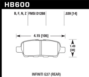Street Brake Pads - Peformance Ceramic | HB600Z.539
