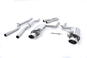 Milltek Cat Back Non Resonated Exhaust - Including Exhaust Valves - Polished Oval Tips - RS4 B7 4.2 V8