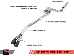 AWE Tuning Mk5 Jetta / Mk6 Sportwagen 2.5L Track Edition Exhaust - Polished Silver Tips