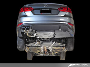 AWE Track Edition Exhaust for MK6 GLI 2.0T - MK6 Jetta 1.8T - Polished Silver Tips