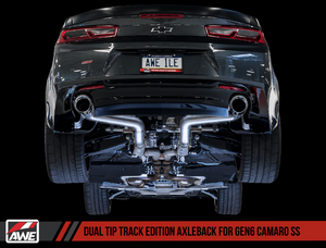 AWE Track Edition Axleback Exhaust for Gen6 Camaro SS - Chrome Silver Tips (Dual Outlet)