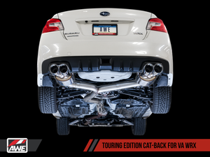 AWE Touring Edition Exhaust for 2015+ VA WRX Sedan - Diamond Black Quad Tips (102mm)