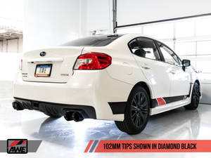 AWE Touring Edition Exhaust for 2015+ VA WRX Sedan - Diamond Black Quad Tips (102mm)
