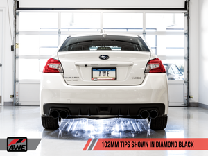 AWE Touring Edition Exhaust for 2015+ VA WRX Sedan - Diamond Black Quad Tips (102mm)