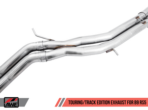 AWE Track Edition Exhaust for Audi B9 RS 5 Coupe - Non-Resonated - Diamond Black RS-style Tips