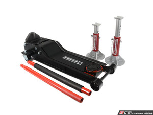 Schwaben Long Low-Profile High-Lift Floor Jack With Aluminum 3-Ton Jack Stands | ES4765656