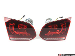MK6 European LED Dynamic Tail Light Set - Dark Red/Clear | ES4810455