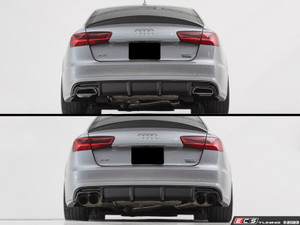 Audi C7.5 A6 S-Line Rear Diffuser - Gloss Black | ES4730275